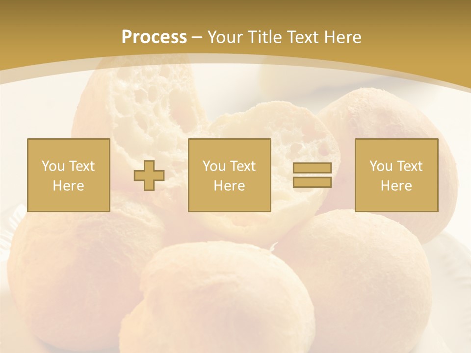 A Plate Of Bread And Butter On A Table PowerPoint Template