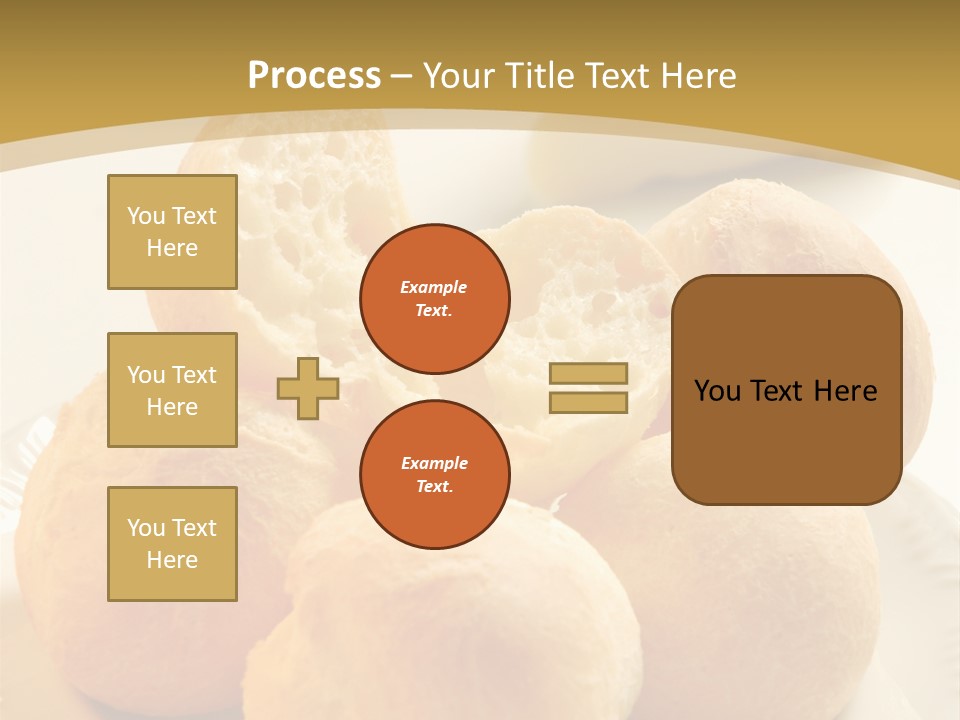 A Plate Of Bread And Butter On A Table PowerPoint Template