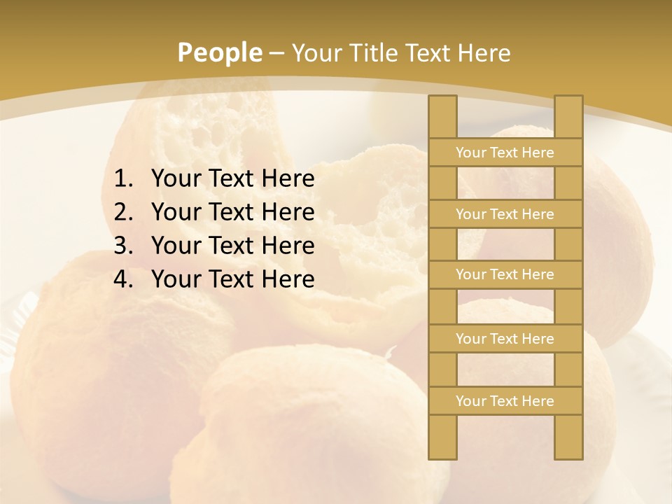A Plate Of Bread And Butter On A Table PowerPoint Template