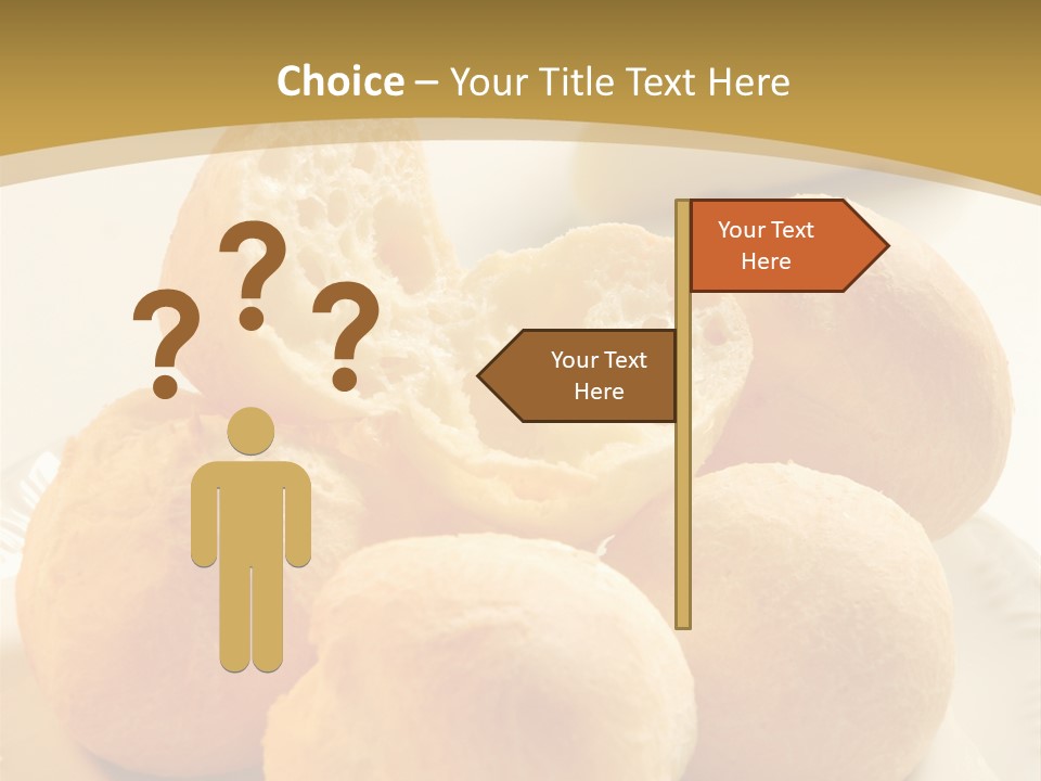 A Plate Of Bread And Butter On A Table PowerPoint Template