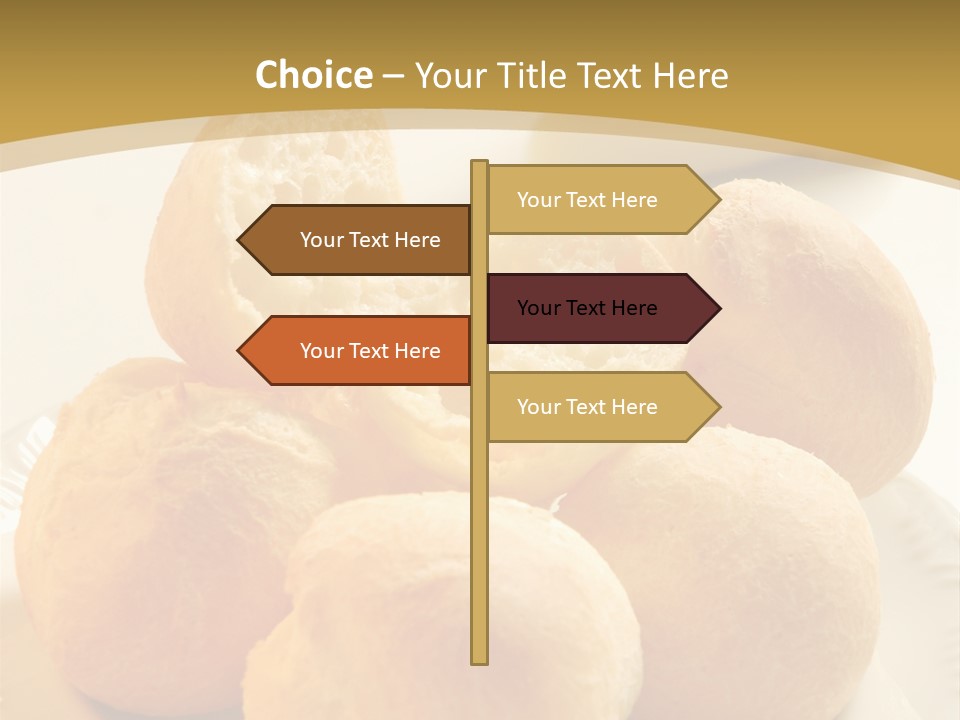 A Plate Of Bread And Butter On A Table PowerPoint Template