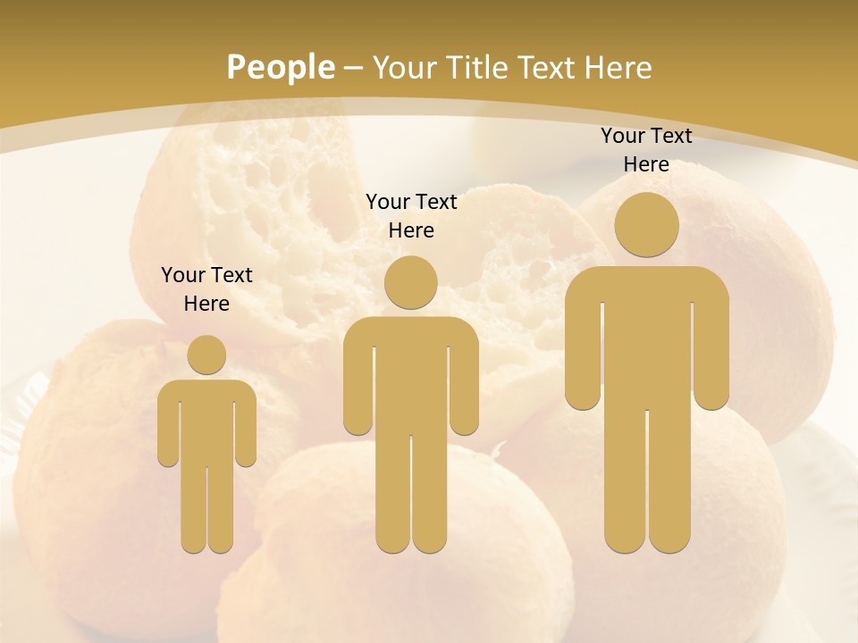 A Plate Of Bread And Butter On A Table PowerPoint Template