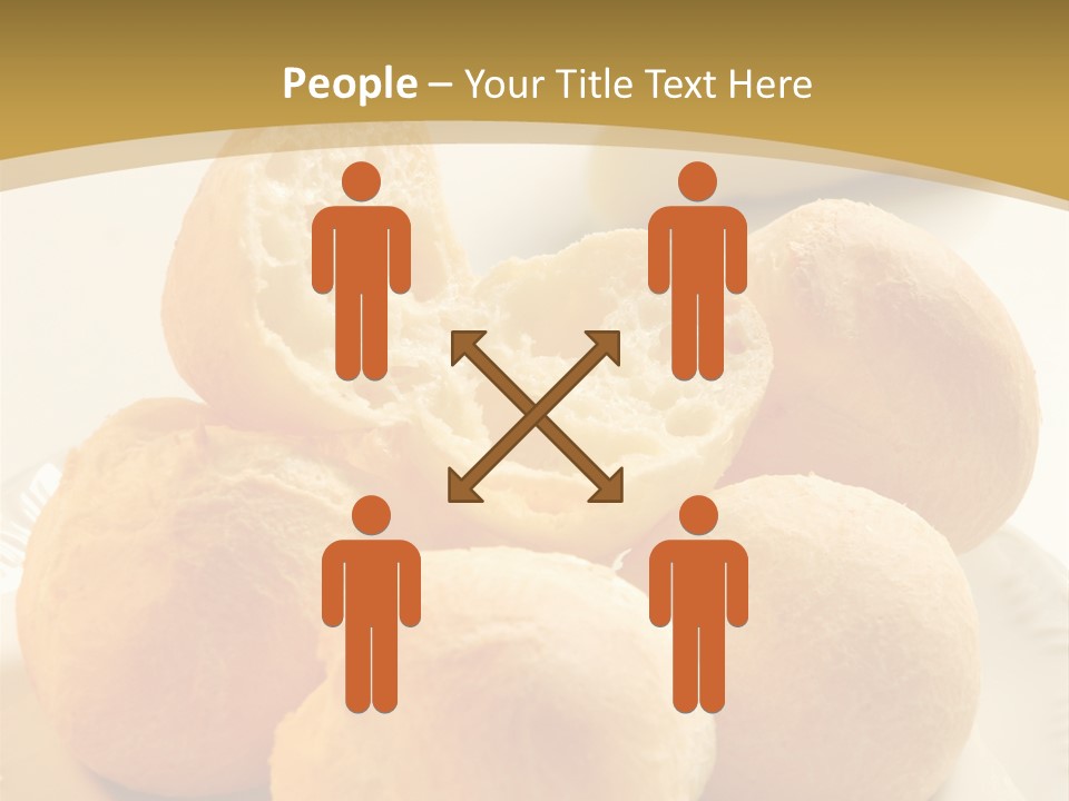 A Plate Of Bread And Butter On A Table PowerPoint Template