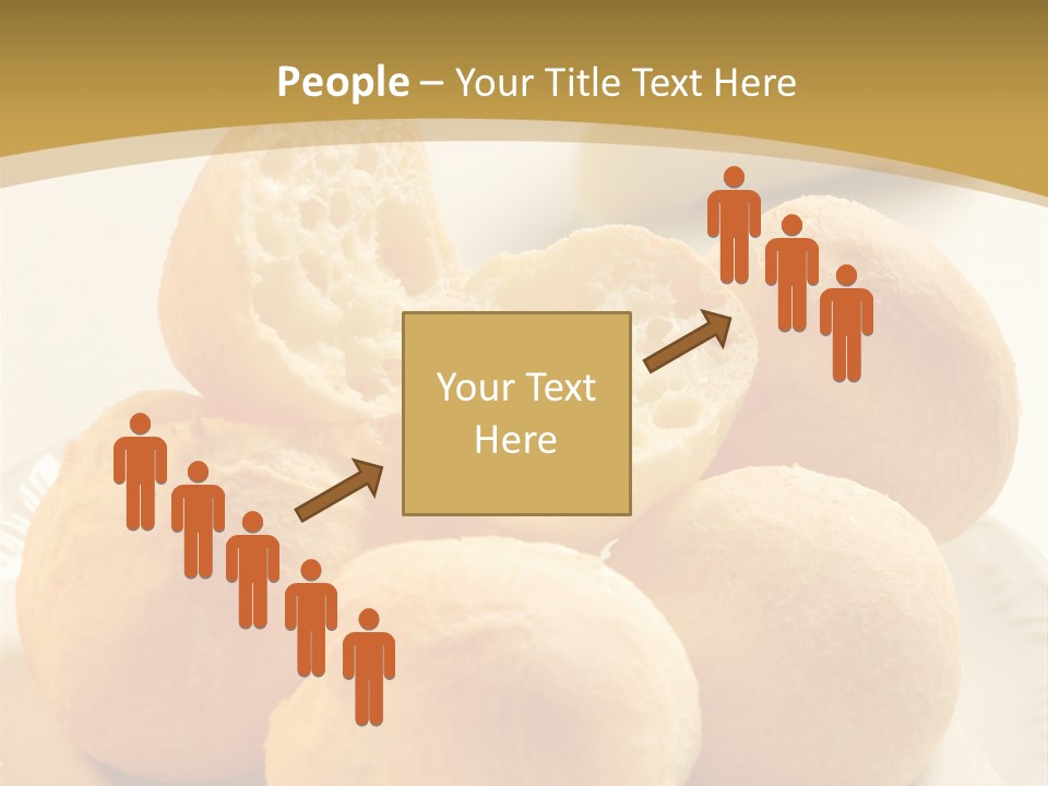 A Plate Of Bread And Butter On A Table PowerPoint Template