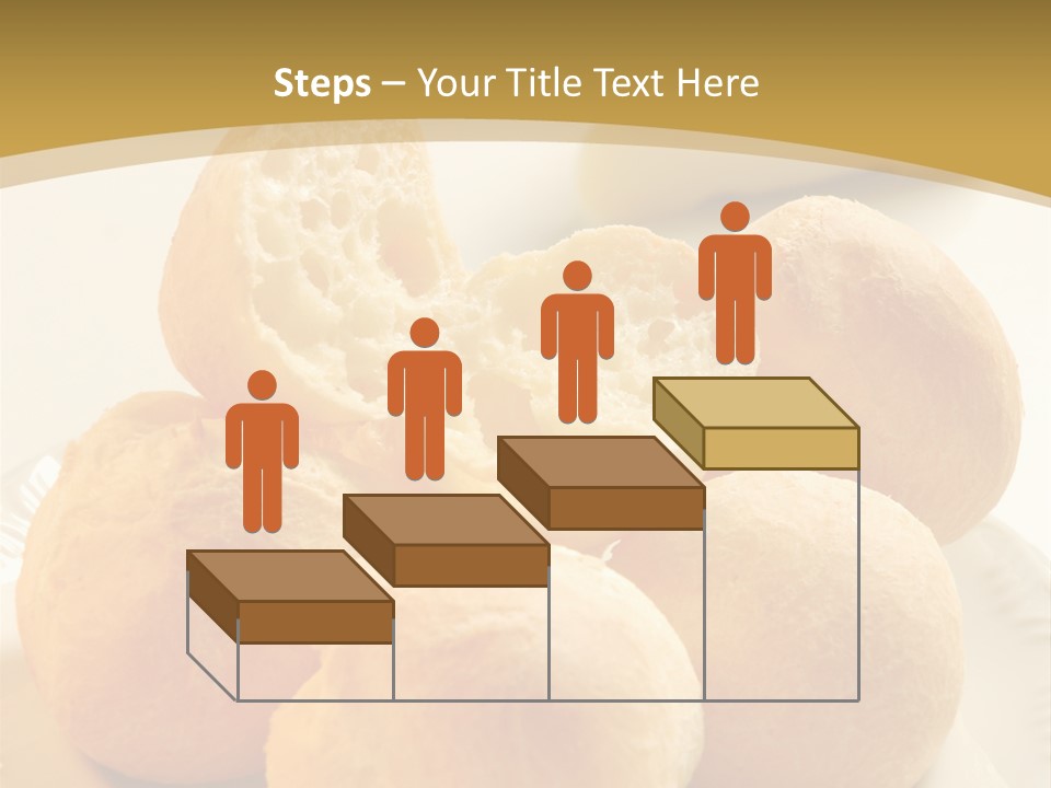 A Plate Of Bread And Butter On A Table PowerPoint Template