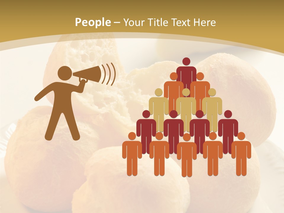 A Plate Of Bread And Butter On A Table PowerPoint Template