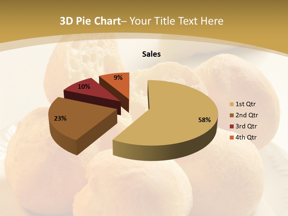 A Plate Of Bread And Butter On A Table PowerPoint Template