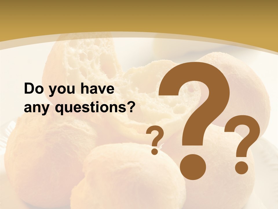 A Plate Of Bread And Butter On A Table PowerPoint Template