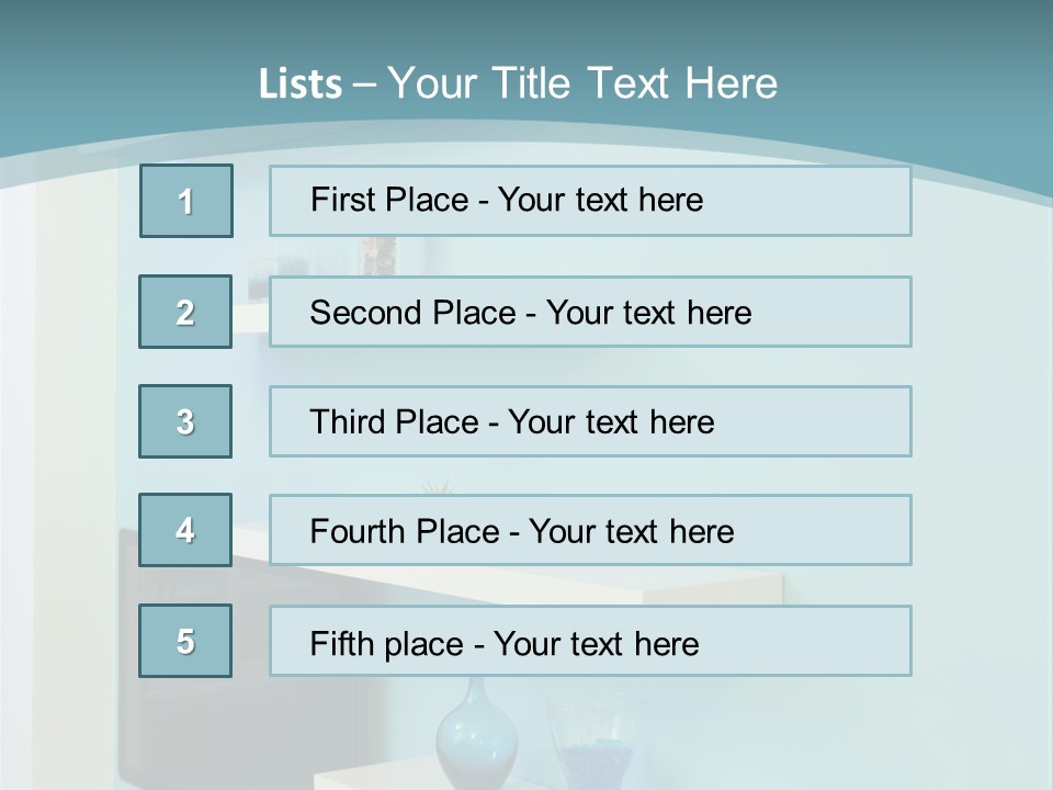 Lighting Equipment Contemporary Furniture PowerPoint Template