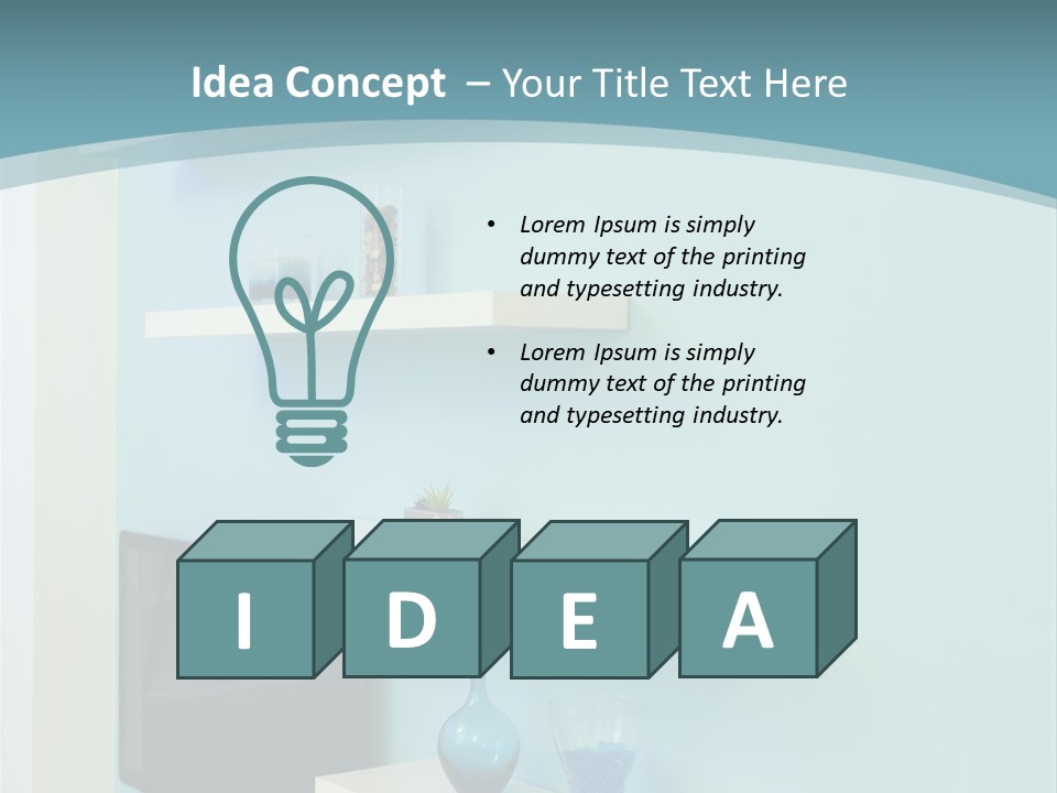 Lighting Equipment Contemporary Furniture PowerPoint Template