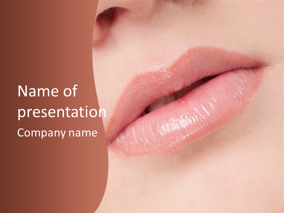 Skincare Lipstick Blush PowerPoint Template