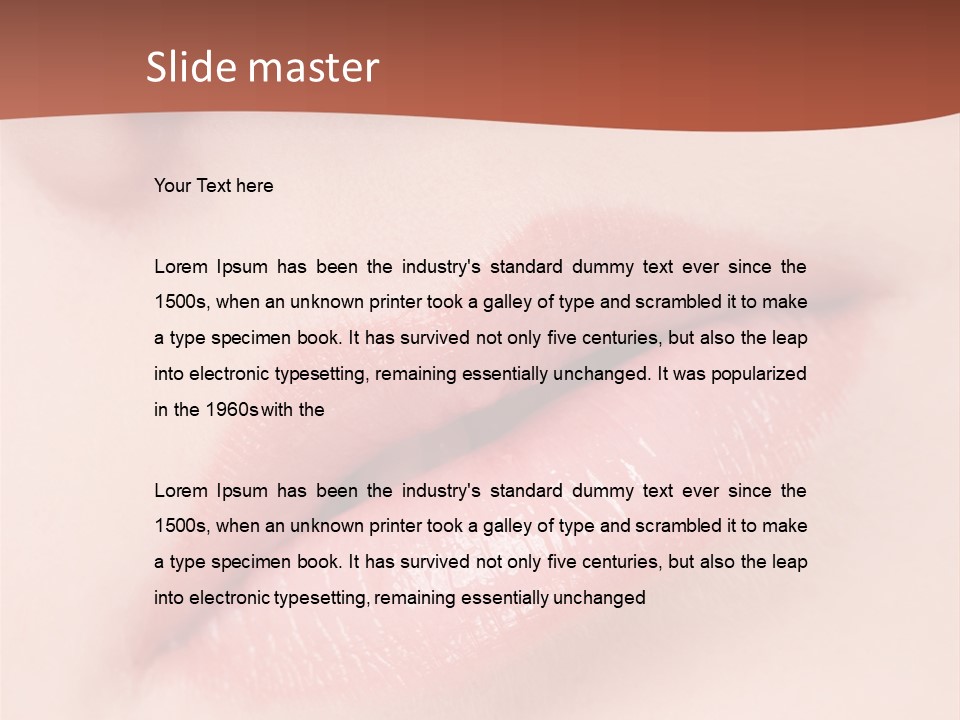 Skincare Lipstick Blush PowerPoint Template