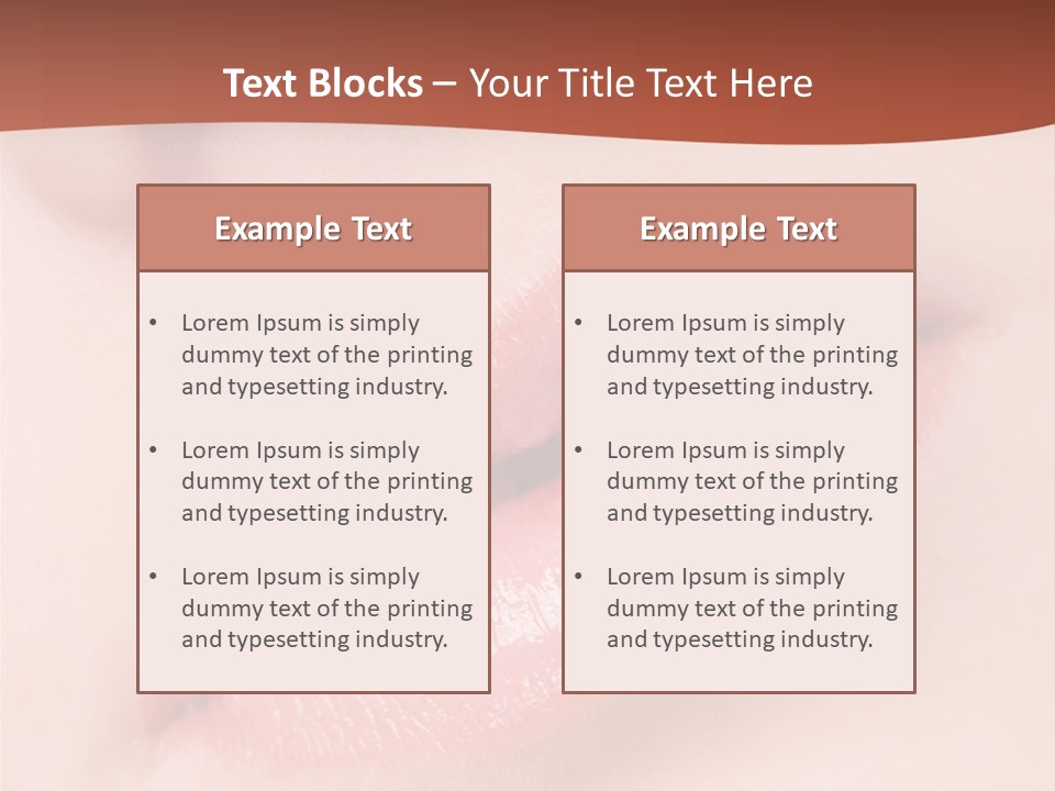 Skincare Lipstick Blush PowerPoint Template