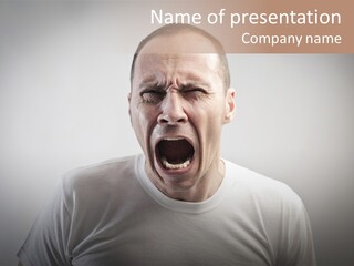 Face Negative Anger PowerPoint Template