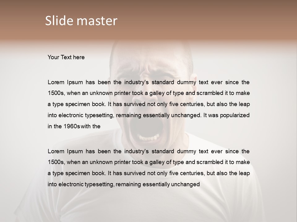 Face Negative Anger PowerPoint Template