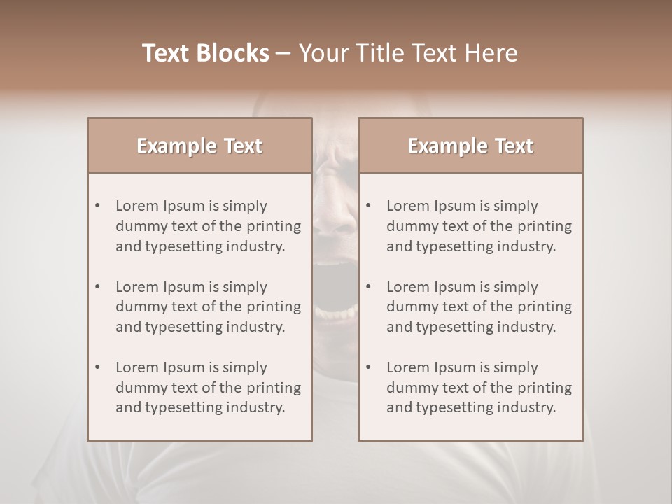 Face Negative Anger PowerPoint Template