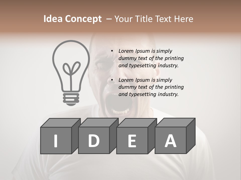 Face Negative Anger PowerPoint Template