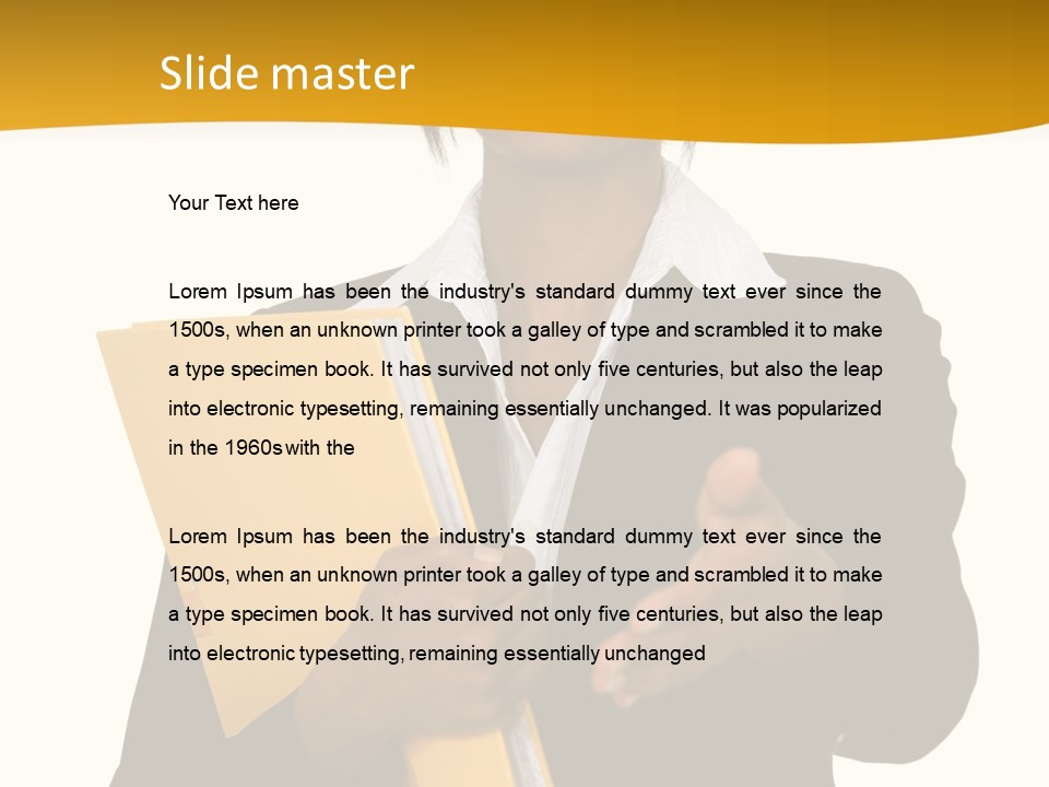 Gesture Suit African PowerPoint Template