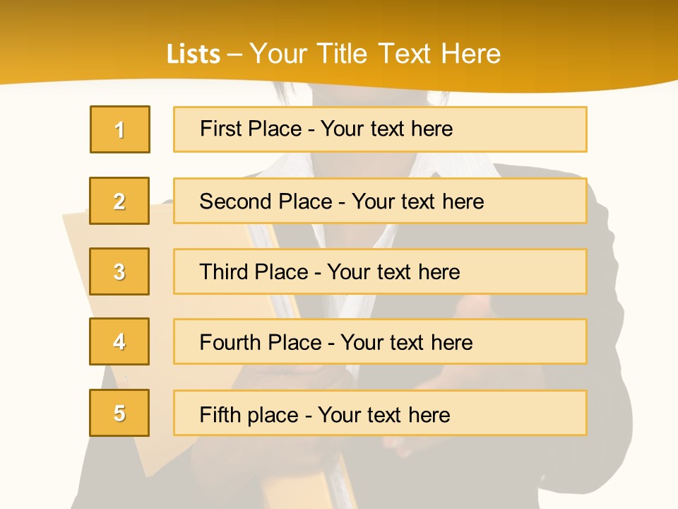 Gesture Suit African PowerPoint Template