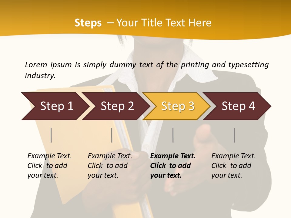 Gesture Suit African PowerPoint Template