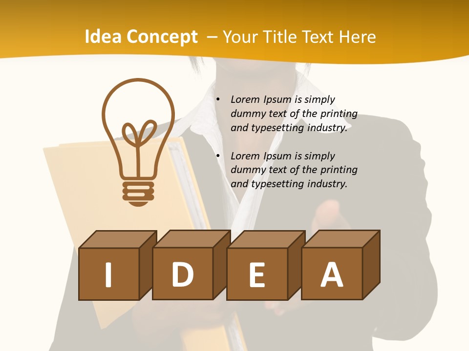 Gesture Suit African PowerPoint Template