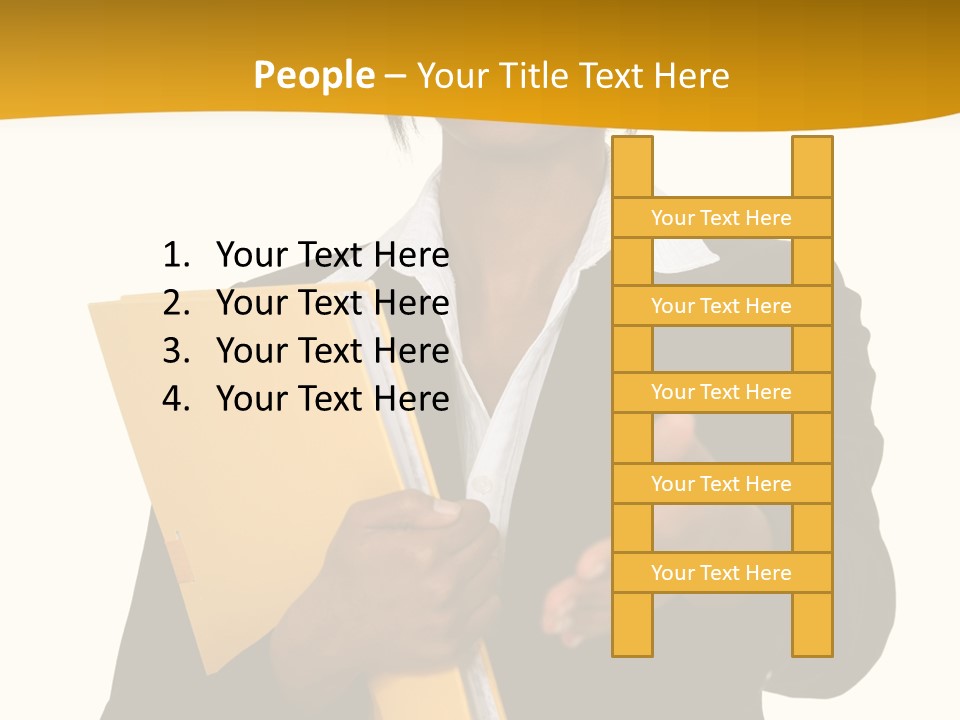Gesture Suit African PowerPoint Template