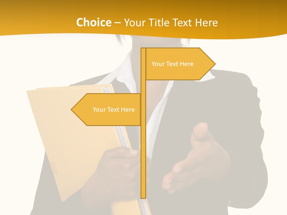 Gesture Suit African PowerPoint Template