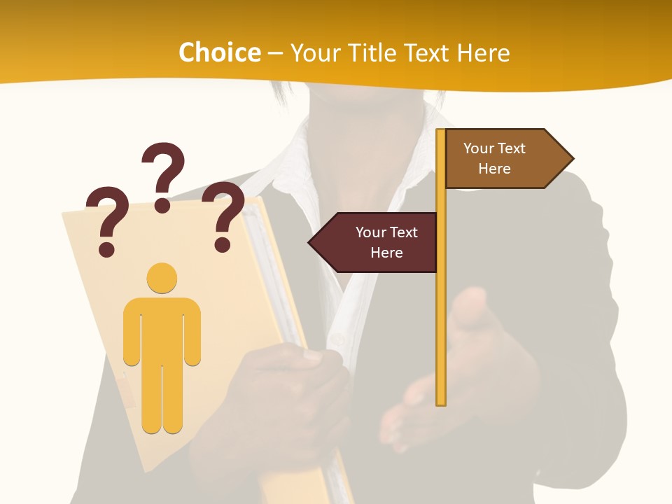 Gesture Suit African PowerPoint Template