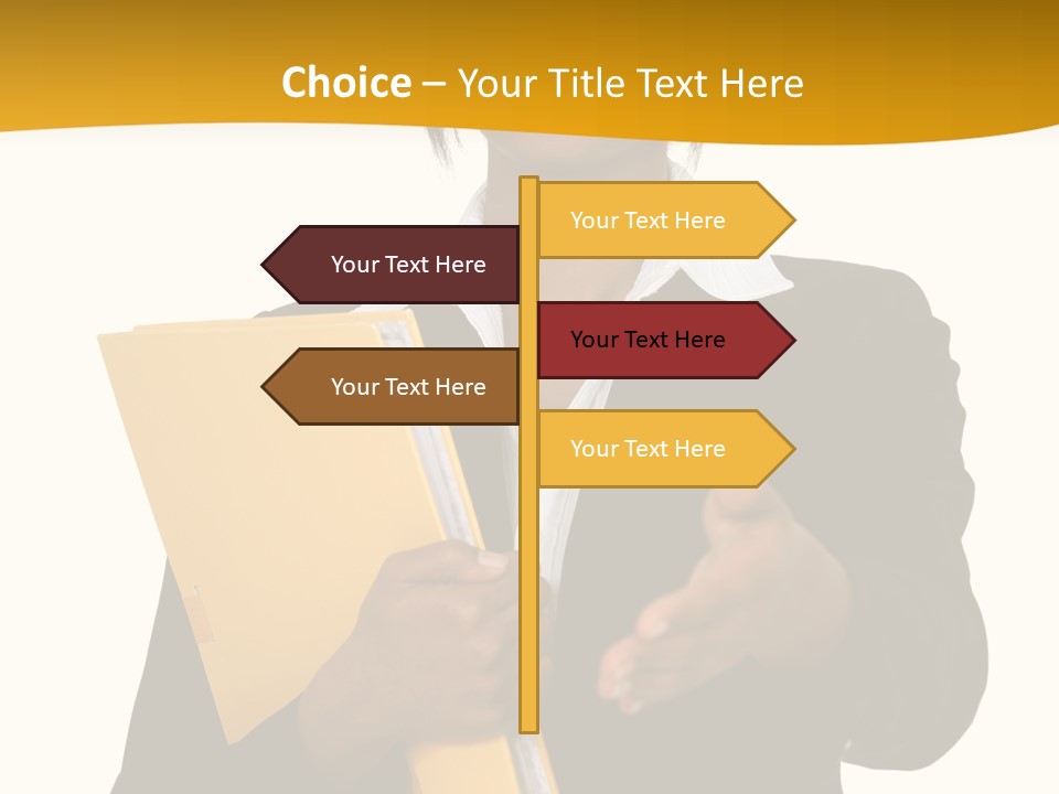 Gesture Suit African PowerPoint Template