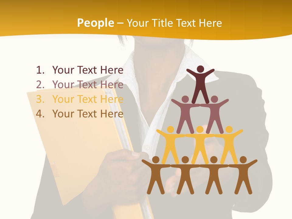 Gesture Suit African PowerPoint Template