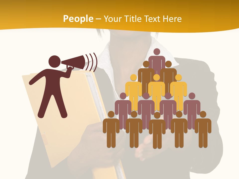 Gesture Suit African PowerPoint Template