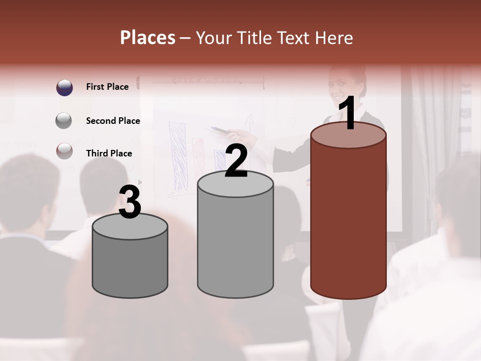 Audience Looking White PowerPoint Template