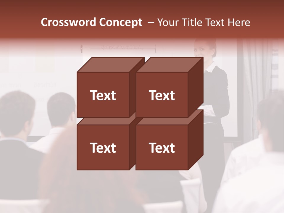 Audience Looking White PowerPoint Template