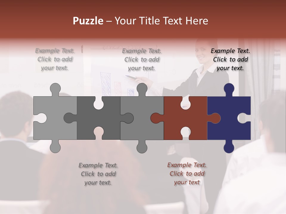 Audience Looking White PowerPoint Template