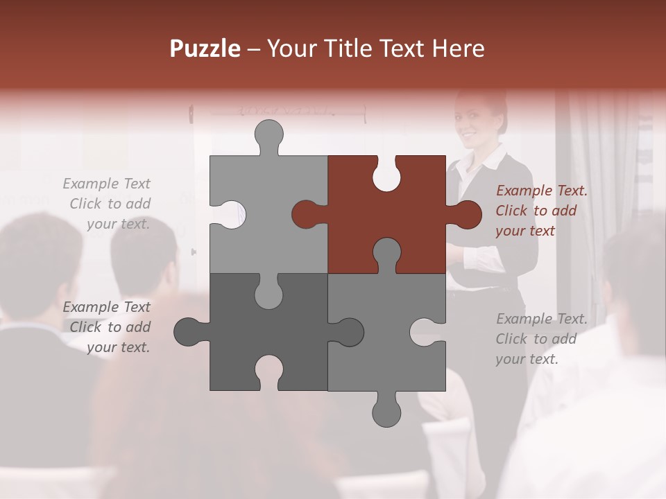 Audience Looking White PowerPoint Template