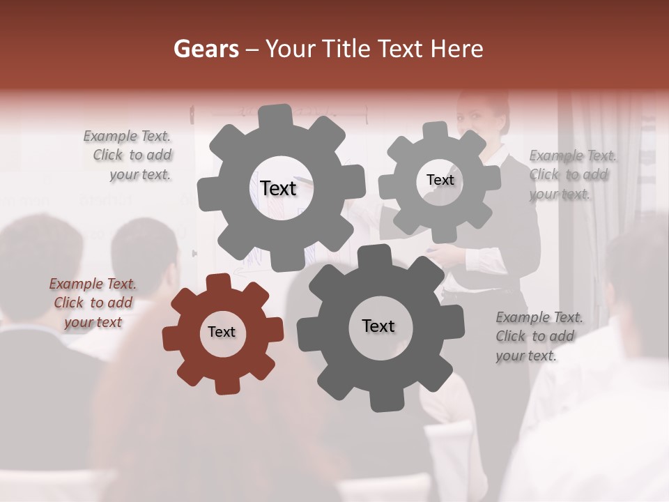 Audience Looking White PowerPoint Template