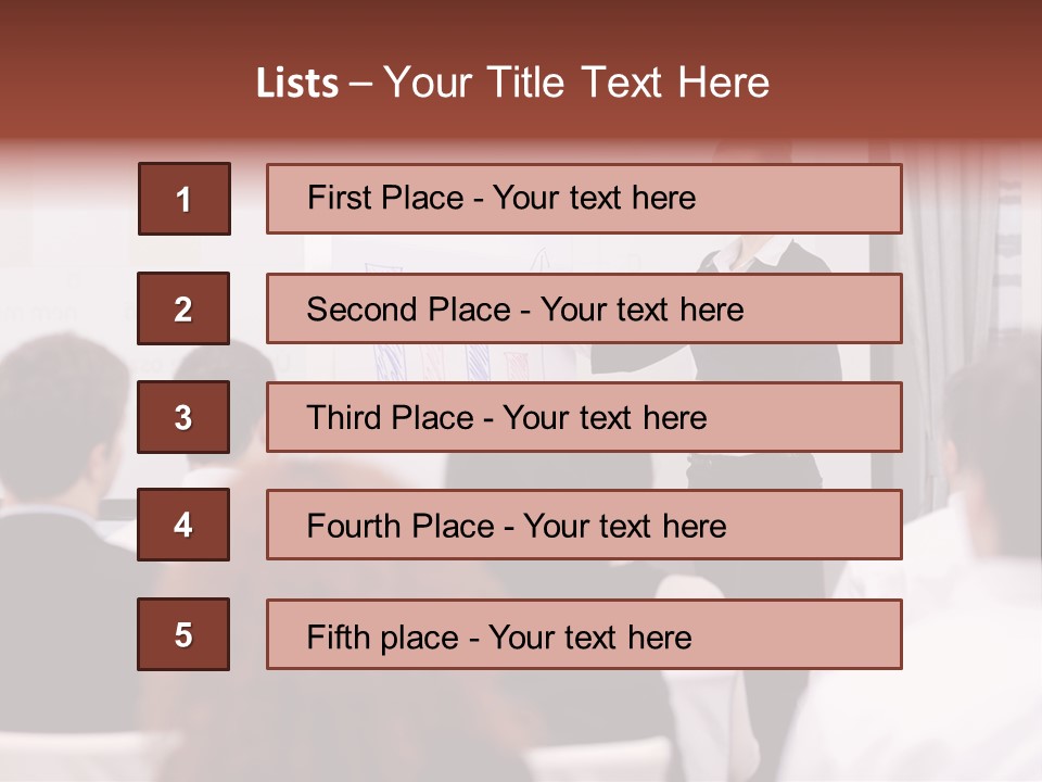 Audience Looking White PowerPoint Template
