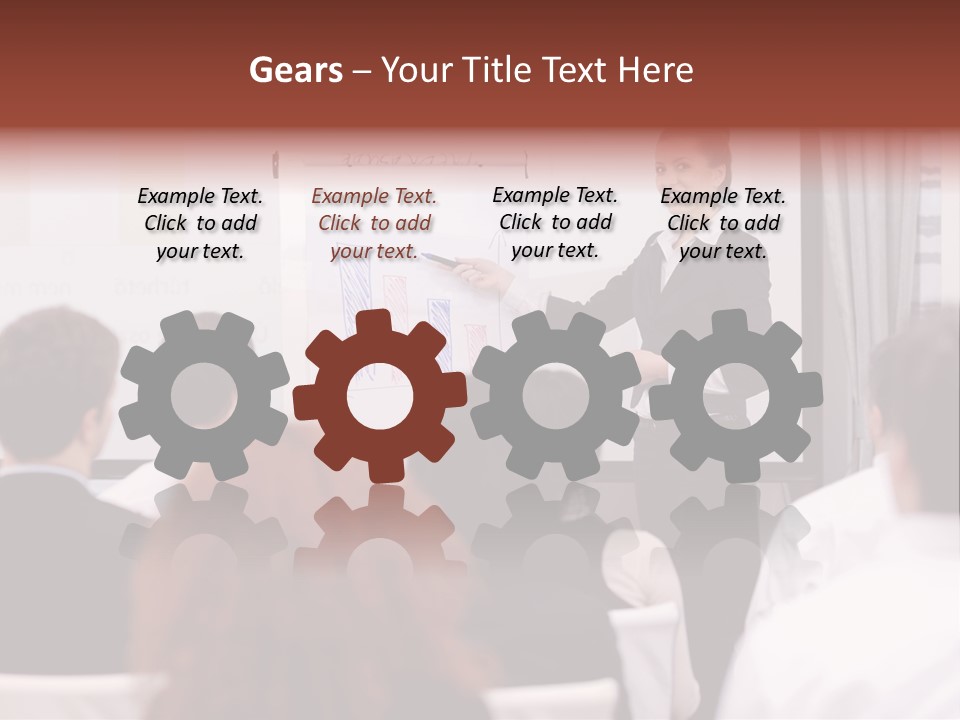 Audience Looking White PowerPoint Template