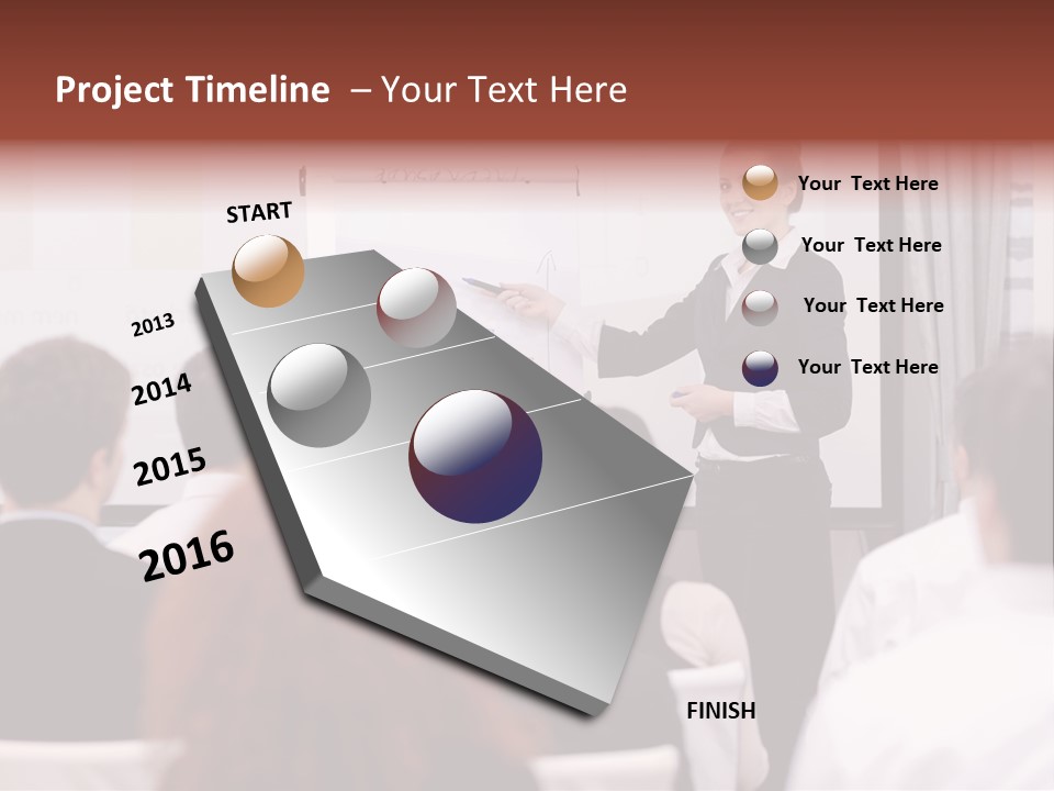 Audience Looking White PowerPoint Template