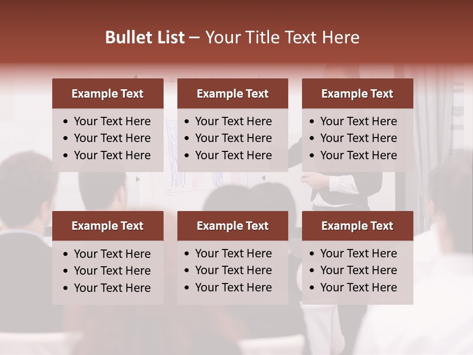 Audience Looking White PowerPoint Template