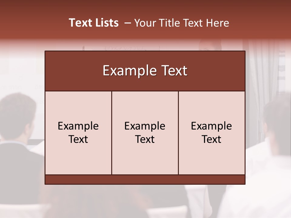 Audience Looking White PowerPoint Template