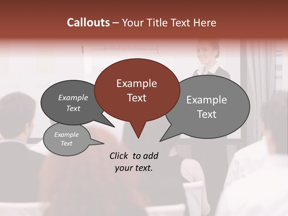 Audience Looking White PowerPoint Template