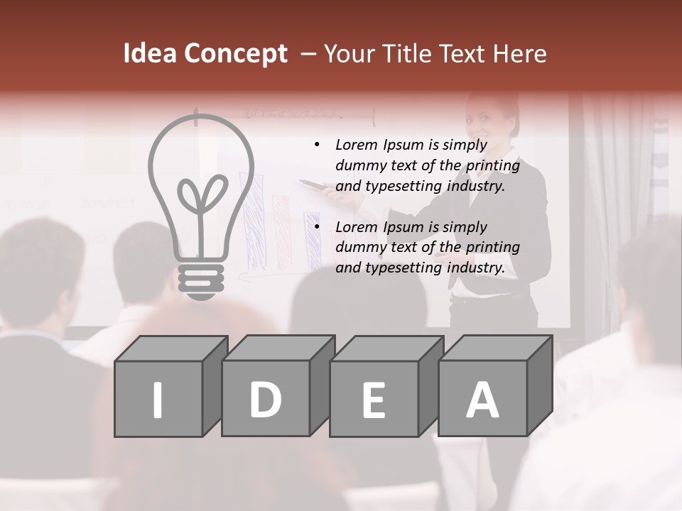 Audience Looking White PowerPoint Template