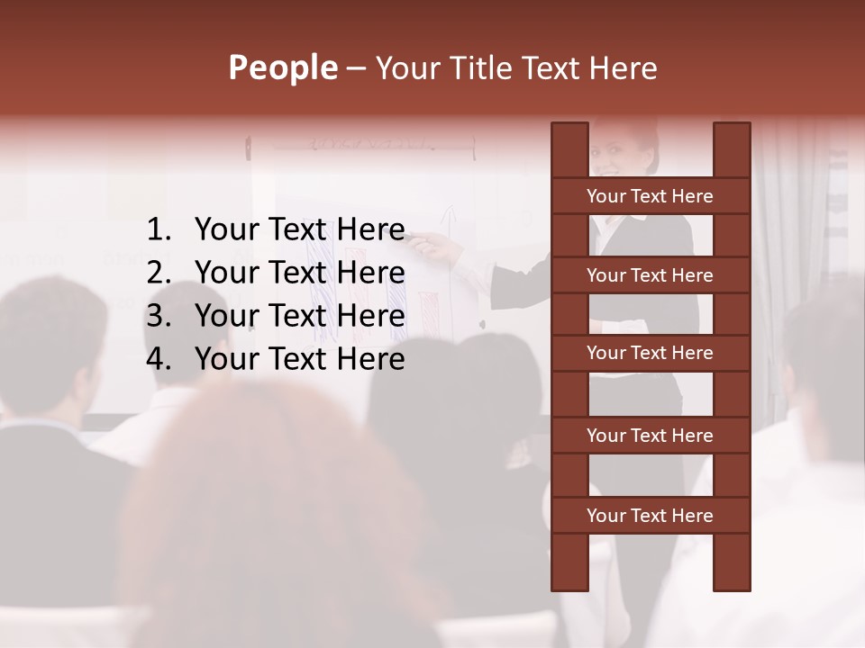 Audience Looking White PowerPoint Template