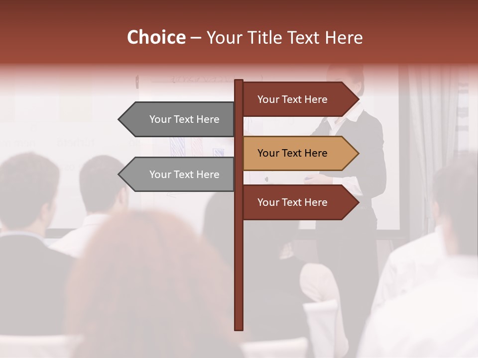 Audience Looking White PowerPoint Template