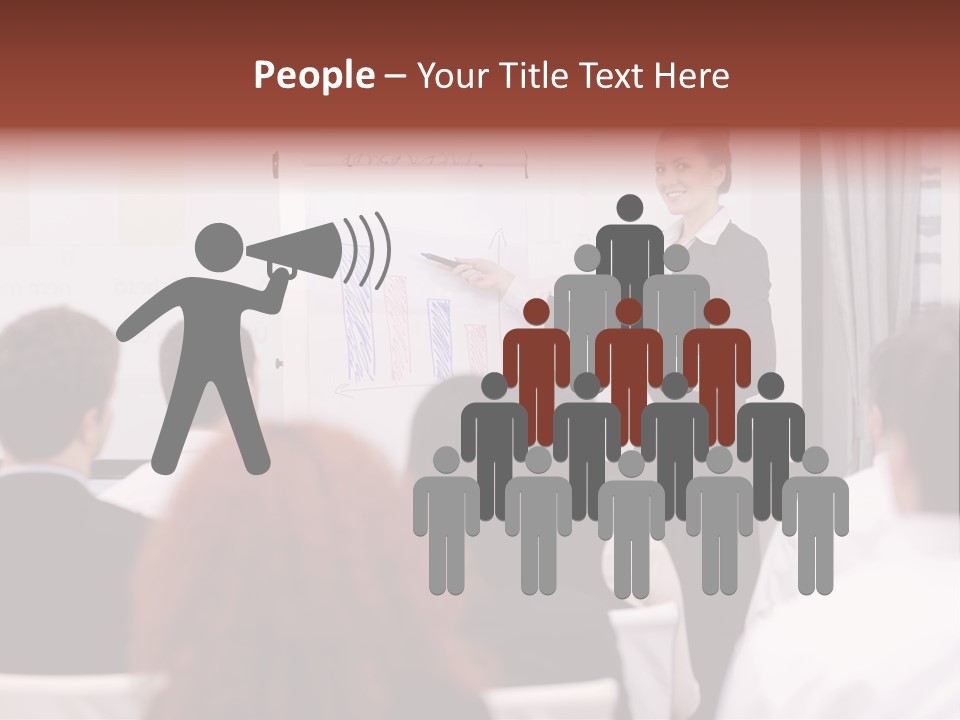 Audience Looking White PowerPoint Template