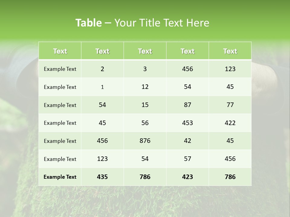 Forest Person Shape PowerPoint Template