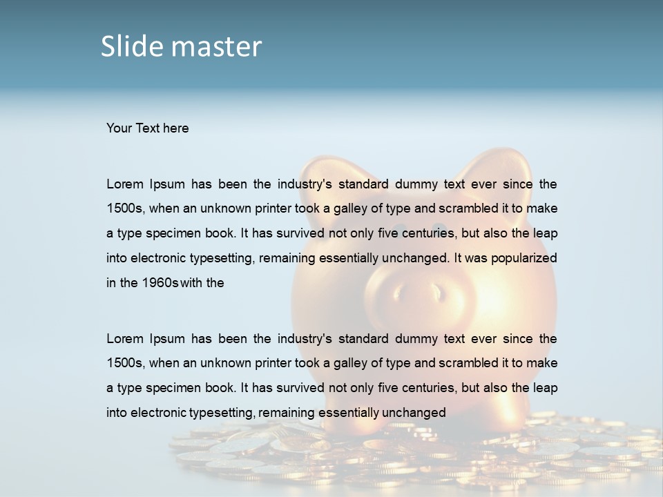 Currency Color Image Close Up PowerPoint Template