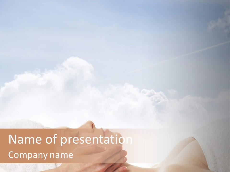 Healing Massaging Female PowerPoint Template