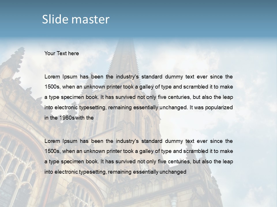 Castle Cloister Monastery PowerPoint Template